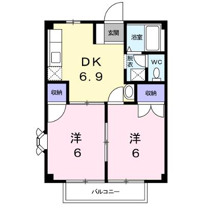 エバグリーンＡ 203【管理NO：1-006144101-02030】 ★家具家電は申し込み後に搬入します★の物件画像