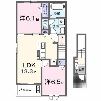 ウィルⅠ 201【管理NO：1-027209701-02010】 ★家具家電は申し込み後に搬入します★の物件画像