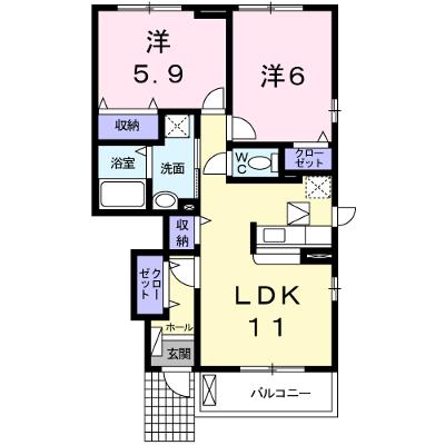 サンドリーム 102【管理NO：1-016185601-01020】 ★家具家電は申し込み後に搬入します★ ★2026年09月下旬入居可能★の物件画像
