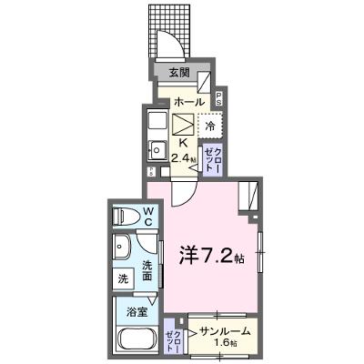 サンセールⅡ 101【管理NO：1-027759102-01010】 ★家具家電は申し込み後に搬入します★の物件画像