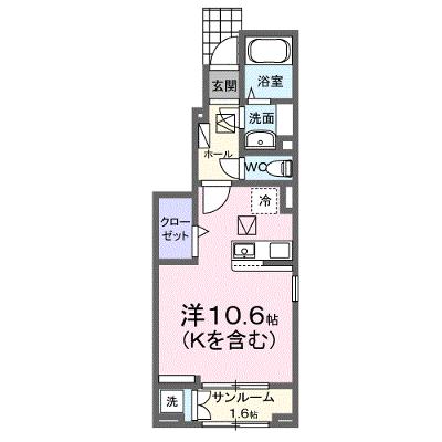 ホーリープレイス唐津　Ⅰ 101【管理NO：1-027451001-01010】 ★家具家電は申し込み後に搬入します★ ★2026年08月下旬入居可能★の物件画像