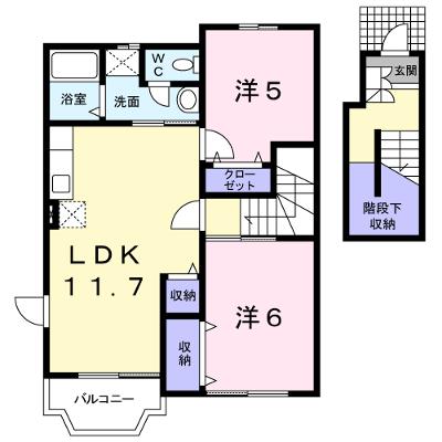 ＭＩＤＯＲＩ　ＲＯＳＥ　Ⅱ 202【管理NO：1-010524101-02020】 ★家具家電は申し込み後に搬入します 2026年08月中旬入居可能の物件画像