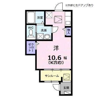 イノセントパーク 102【管理NO：1-028319301-01020】 ★家具家電は申し込み後に搬入します 2026年08月上旬入居可能の物件画像