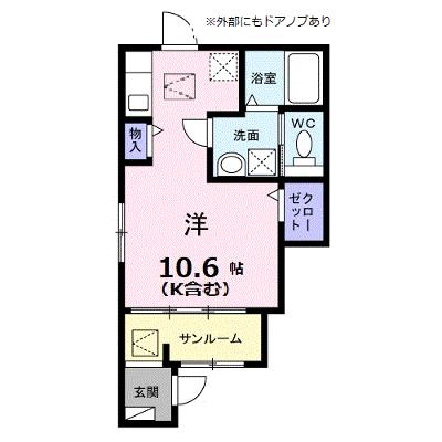 イノセントパーク 101【管理NO：1-028319301-01010】 ★家具家電は申し込み後に搬入します 2026年08月上旬入居可能の物件画像