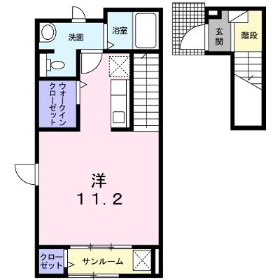 グレースヴィラココア 202【管理NO：1-020536901-02020】 ★家具家電は申し込み後に搬入します★ ★2026年08月中旬入居可能★の物件画像
