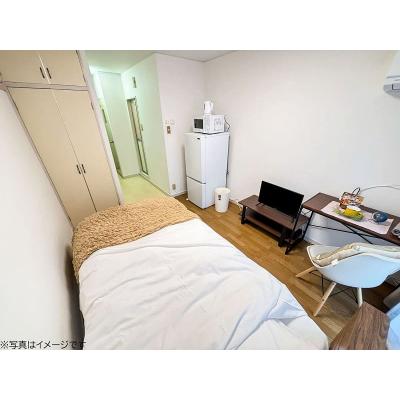 ユニオンマンスリー一橋学園１　202　1R・シングル☆◆インターネット固定回線（有線・Wi-Fi）無料の部屋◆【禁煙ルーム】デスク・チェア＆たっぷり収納2ドア冷蔵庫など生活家電のあるお部屋の物件画像