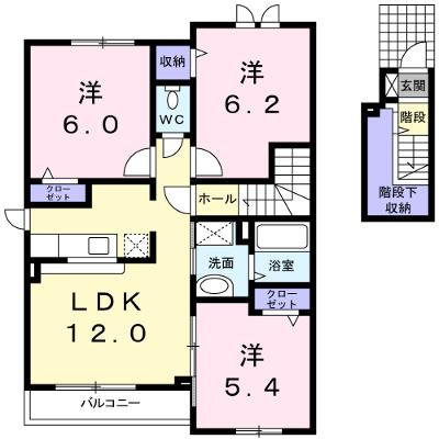 Ｂｅｌｌｅ　ｒｏｓｅ　Ⅱ 203【管理NO：1-016133902-02030】 ★家具家電は申し込み後に搬入します★の物件画像
