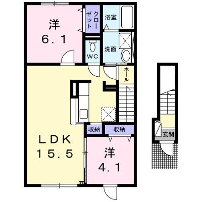 ジェルメⅡ 201【管理NO：1-022487302-02010】 ★家具家電は申し込み後に搬入します 2026年08月中旬入居可能の物件画像