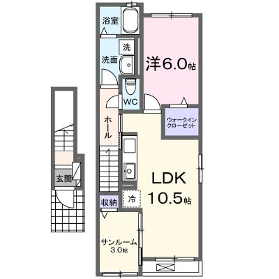 ルシエルＦ 204【管理NO：1-027640501-02040】 ★家具家電は申し込み後に搬入します★の物件画像