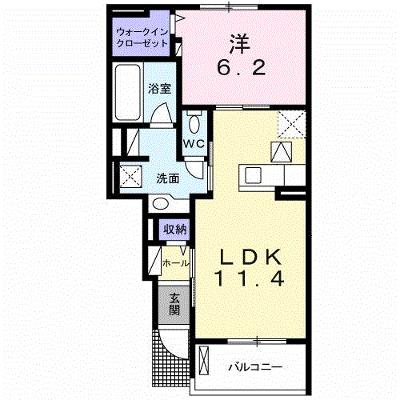 グラース　Ⅰ 102【管理NO：1-020932501-01020】 ★家具家電は申し込み後に搬入します★ ★2026年08月下旬入居可能★の物件画像