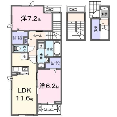 メゾンフォンテーヌ 304【管理NO：1-027365501-03040】 ★家具家電は申し込み後に搬入します 2026年09月中旬入居可能の物件画像