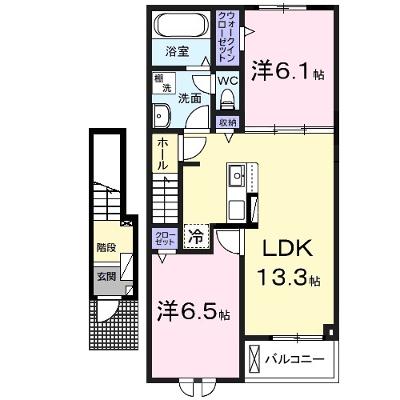 ホーホ　ブリュッケ　Ⅱ 204【管理NO：1-026690902-02040】 ★家具家電は申し込み後に搬入します 2026年08月中旬入居可能の物件画像