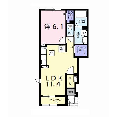 メゾン・ド・ルミエール９ 101【管理NO：1-026387601-01010】 ★家具家電は申し込み後に搬入します★ ★2026年08月下旬入居可能★の物件画像