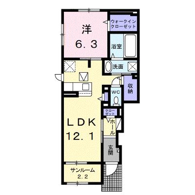 コスモス若槻 101【管理NO：1-027396201-01010】 ★家具家電は申し込み後に搬入します★の物件画像