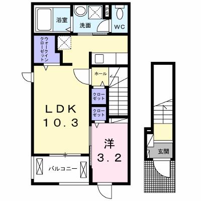 エル・ソラーレ 201【管理NO：1-027178301-02010】 ★家具家電は申し込み後に搬入します 2026年08月上旬入居可能の物件画像
