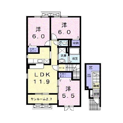 アネシス・ルナＣ 201【管理NO：1-016017603-02010】 ★家具家電は申し込み後に搬入します 2026年09月中旬入居可能の物件画像