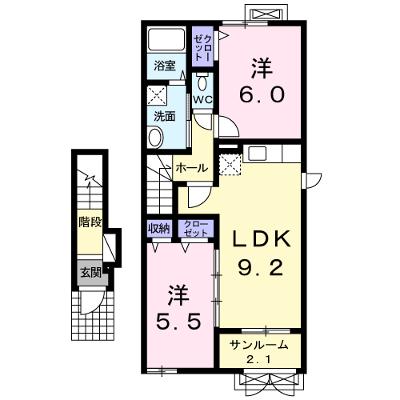 サンタムール 204【管理NO：1-016234901-02040】 ★家具家電は申し込み後に搬入します 2026年08月下旬入居可能の物件画像