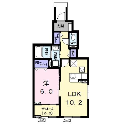 クレール・アンジュⅠ 101【管理NO：1-028586501-01010】 ★家具家電は申し込み後に搬入します 2026年10月上旬入居可能の物件画像