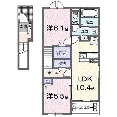 ジュネスⅡ 201【管理NO：1-027335602-02010】 ★家具家電は申し込み後に搬入します★ ★2026年08月中旬入居可能★の物件画像