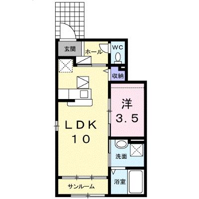 サンリット 104【管理NO：1-017139601-01040】 ★家具家電は申し込み後に搬入します★の物件画像