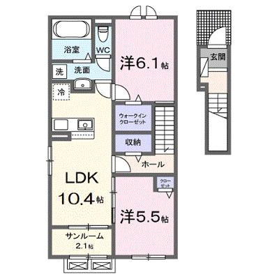 ＳＡＫＵＲＡ　Ⅱ 204【管理NO：1-027867302-02040】 ★家具家電は申し込み後に搬入します 2026年08月上旬入居可能の物件画像