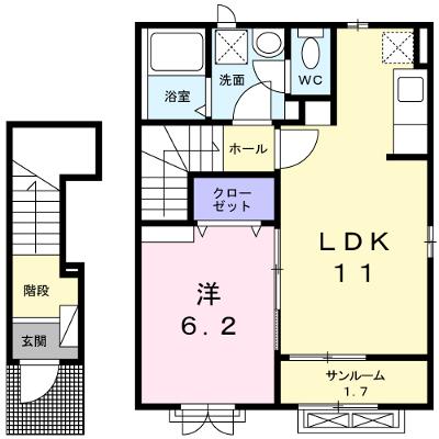 メゾン・クラールＢ 204【管理NO：1-020110602-02040】 ★家具家電は申し込み後に搬入します 2026年08月上旬入居可能の物件画像