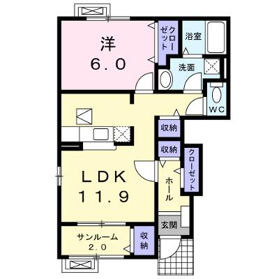 ヒルズ　キザキ　Ｂ 101【管理NO：1-016490902-01010】 ★家具家電は申し込み後に搬入します 2026年08月下旬入居可能の物件画像
