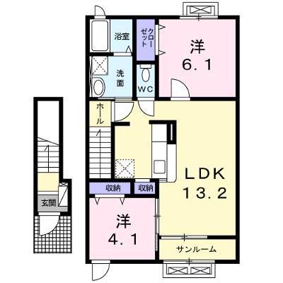 サニーヒルハウス 204【管理NO：1-024064401-02040】 ★家具家電は申し込み後に搬入します 2026年08月下旬入居可能の物件画像