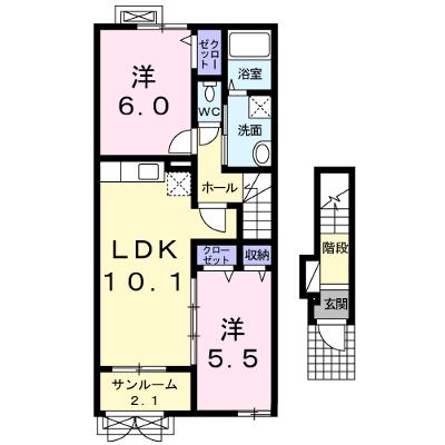 オー　メリー　バンチュ 203【管理NO：1-021860001-02030】 ★家具家電は申し込み後に搬入します 2026年08月下旬入居可能の物件画像