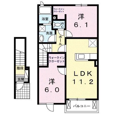 ハニーハウス袋原Ｃ 202【管理NO：1-019458603-02020】 ★家具家電は申し込み後に搬入します★ ★2026年08月中旬入居可能★の物件画像