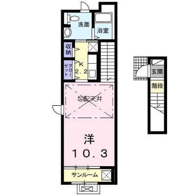アシェイドサクラ 203【管理NO：1-022034901-02030】 ★家具家電は申し込み後に搬入します★の物件画像