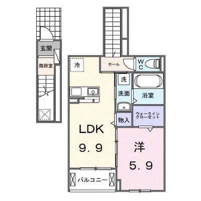 仮称　シエル白岡　Ⅱ 206【管理NO：1-028414902-02060】 ★家具家電は申し込み後に搬入します★ ★2027年02月上旬入居可能★の物件画像