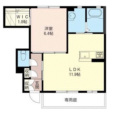 クオーレⅠ 102【管理NO：1-099418701-01020】 ★家具家電は申し込み後に搬入します 2026年08月下旬入居可能の物件画像
