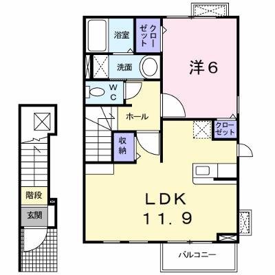 トムトック　Ⅲ 204【管理NO：1-016307301-02040】 ★家具家電は申し込み後に搬入します★ ★2026年08月上旬入居可能★の物件画像