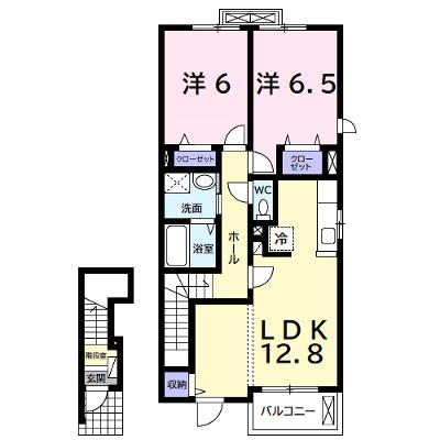 ルシュマンＣ 204【管理NO：1-015285901-02040】 ★家具家電は申し込み後に搬入します★の物件画像