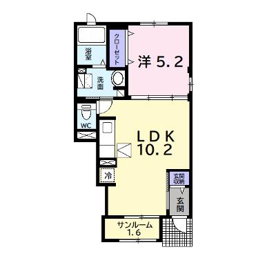 はなあかり 103【管理NO：1-025915601-01030】 ★家具家電は申し込み後に搬入します★ ★2026年08月上旬入居可能★の物件画像