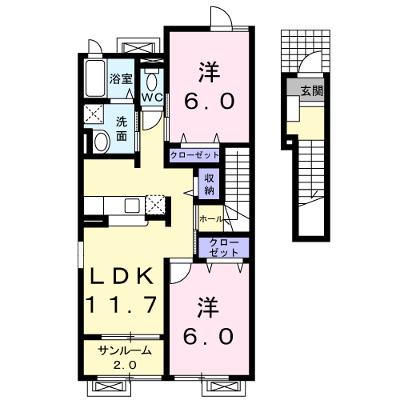パルコプレッソＢ 203【管理NO：1-014634602-02030】 ★家具家電は申し込み後に搬入します★の物件画像