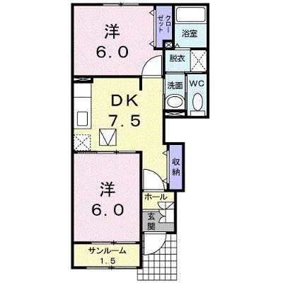 パークサイド　カレート　Ｄ 102【管理NO：1-015194902-01020】 ★家具家電は申し込み後に搬入します 2026年09月中旬入居可能の物件画像