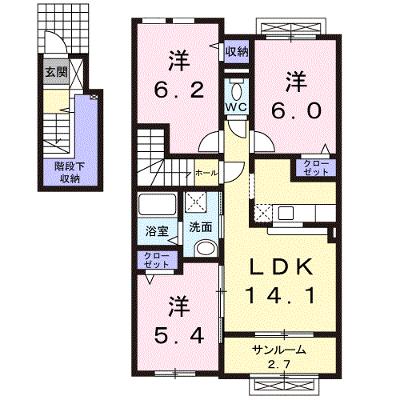 アネシス・ルナＡ 202【管理NO：1-016017601-02020】 ★家具家電は申し込み後に搬入します 2026年09月上旬入居可能の物件画像