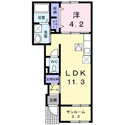 コンフォート　Ⅲ 103【管理NO：1-019604402-01030】 ★家具家電は申し込み後に搬入します 2026年09月中旬入居可能の物件画像