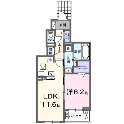 グラシアス　甲斐 104【管理NO：1-027644501-01040】 ★家具家電は申し込み後に搬入します 2026年07月下旬入居可能の物件画像