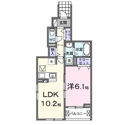 Ｈｉ－Ｒｏｓｅｔｔａ　Ｄ 103【管理NO：1-026079301-01030】 ★家具家電は申し込み後に搬入します 2026年09月中旬入居可能の物件画像