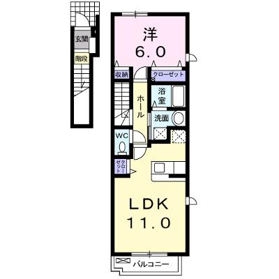 ハーヴェストⅡ 201【管理NO：1-016620101-02010】 ★家具家電は申し込み後に搬入します★の物件画像