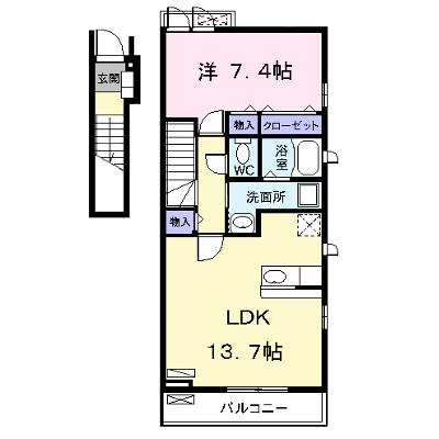 Ｌｅｍｏｎｅ（レモーネ 201【管理NO：1-018687801-02010】 ★家具家電は申し込み後に搬入します 2026年08月下旬入居可能の物件画像