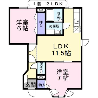 フラワータウン亀山Ⅱ 103【管理NO：1-010310102-01030】 ★家具家電は申し込み後に搬入します 2026年09月中旬入居可能の物件画像