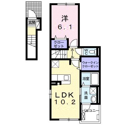 カトレアⅡ 204【管理NO：1-027232002-02040】 ★家具家電は申し込み後に搬入します 2026年08月下旬入居可能の物件画像