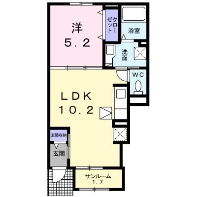 サンマリノⅡ 103【管理NO：1-023782902-01030】 ★家具家電は申し込み後に搬入します 2026年07月下旬入居可能の物件画像