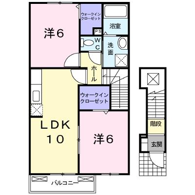 プロムナード 201【管理NO：1-015363001-02010】 ★家具家電は申し込み後に搬入します 2026年09月上旬入居可能の物件画像