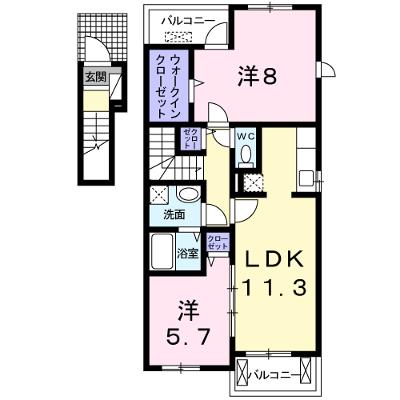 ジャン＆Ｔ 201【管理NO：1-015677801-02010】 ★家具家電は申し込み後に搬入します★の物件画像