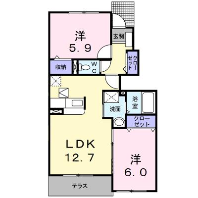 ベッラカ－サ 102【管理NO：1-016318501-01020】 ★家具家電は申し込み後に搬入します 2026年08月下旬入居可能の物件画像
